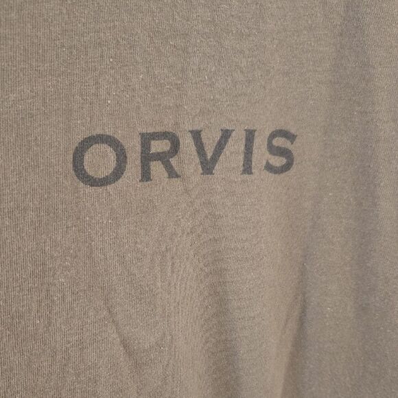 Orvis Men's Long Sleeve Khaki Tee - Picture 2 of 6